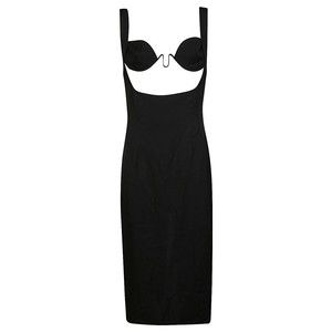 Ziah Black Logo Midi Dress - NWT